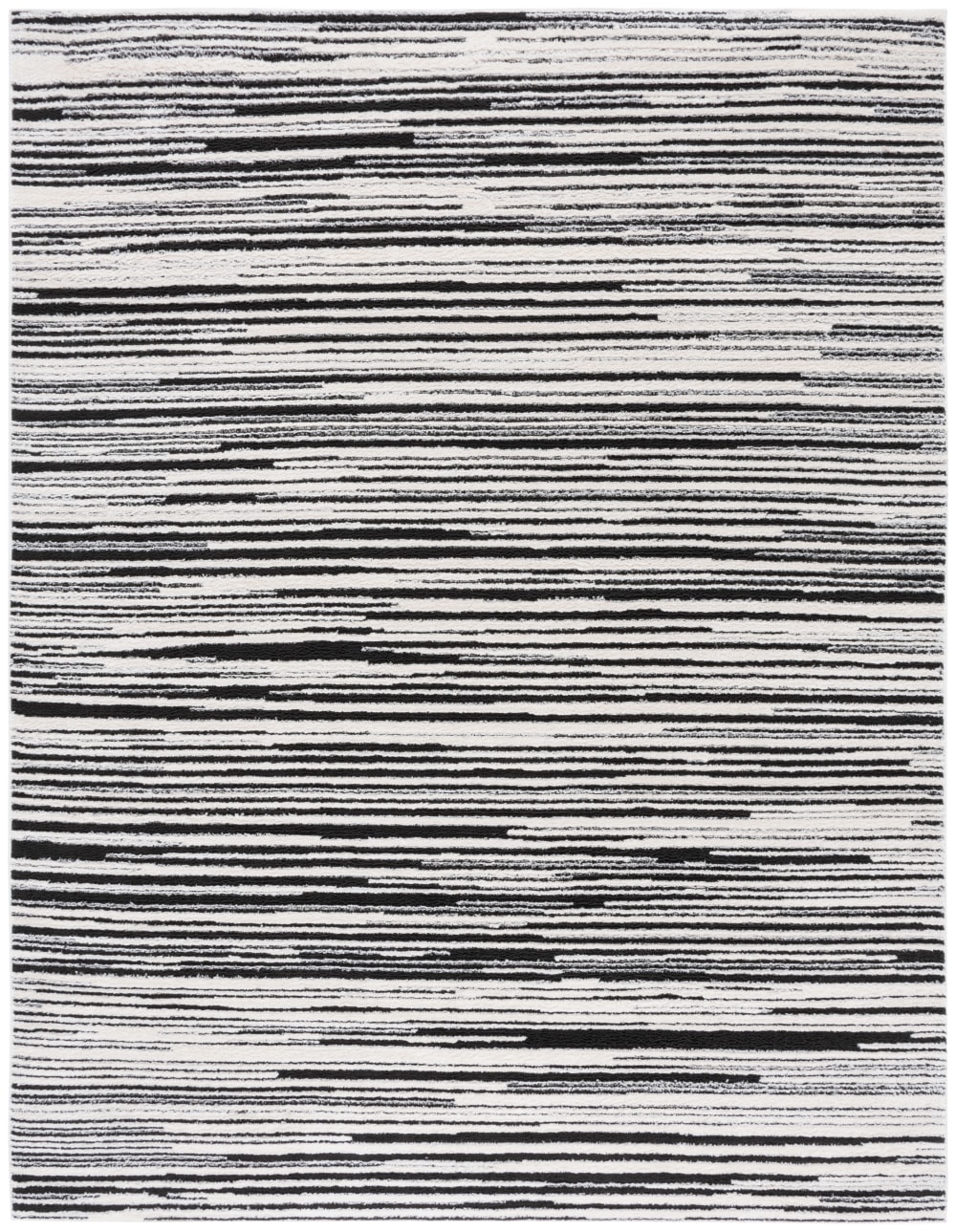 Modern Polyester-Teppich in Weiß/Schwarz, 235 x 305 cm - Maisons