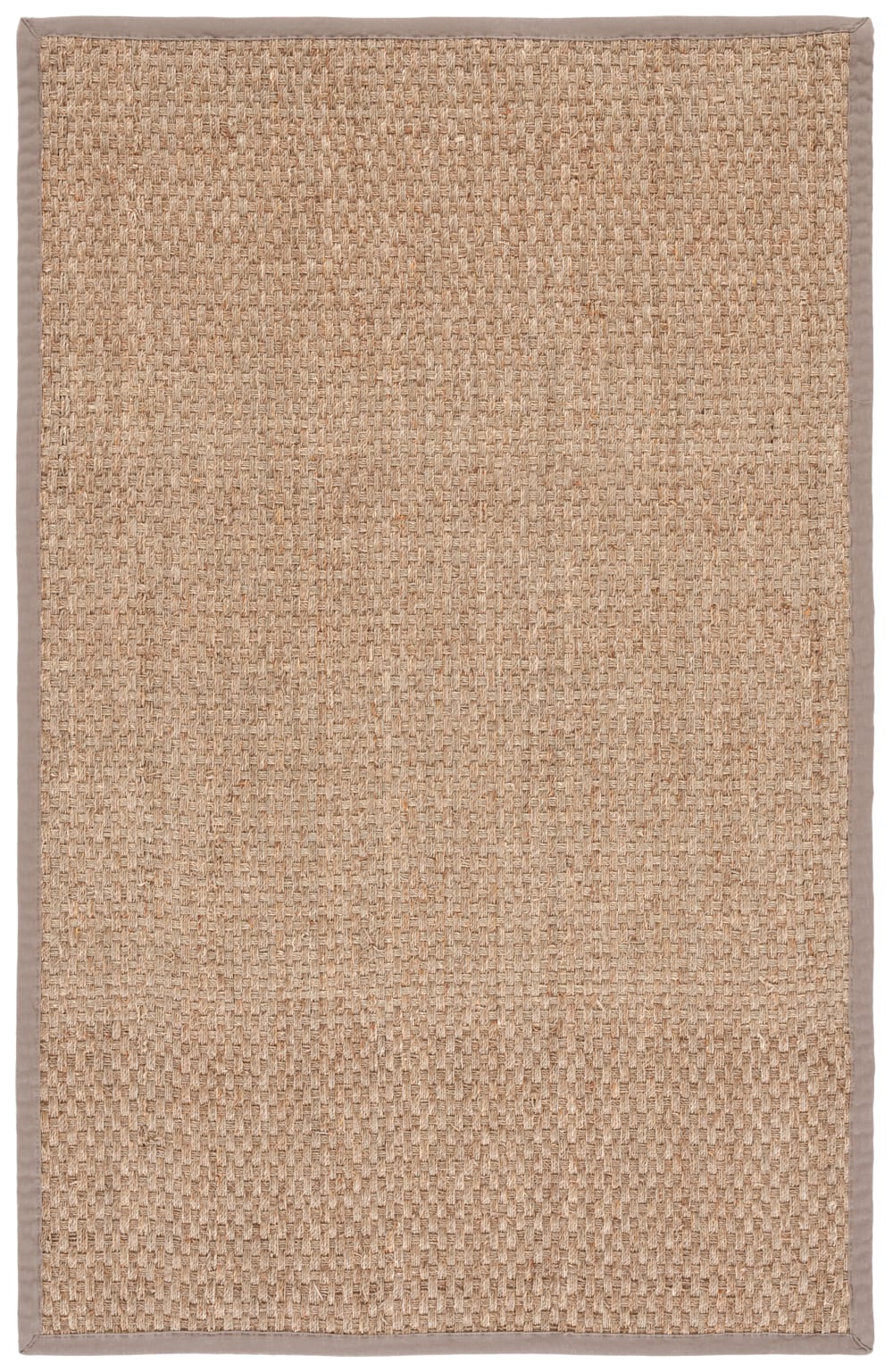 Tapis fibre naturelle en herbiers marins beige/gris, 183 x 274 cm