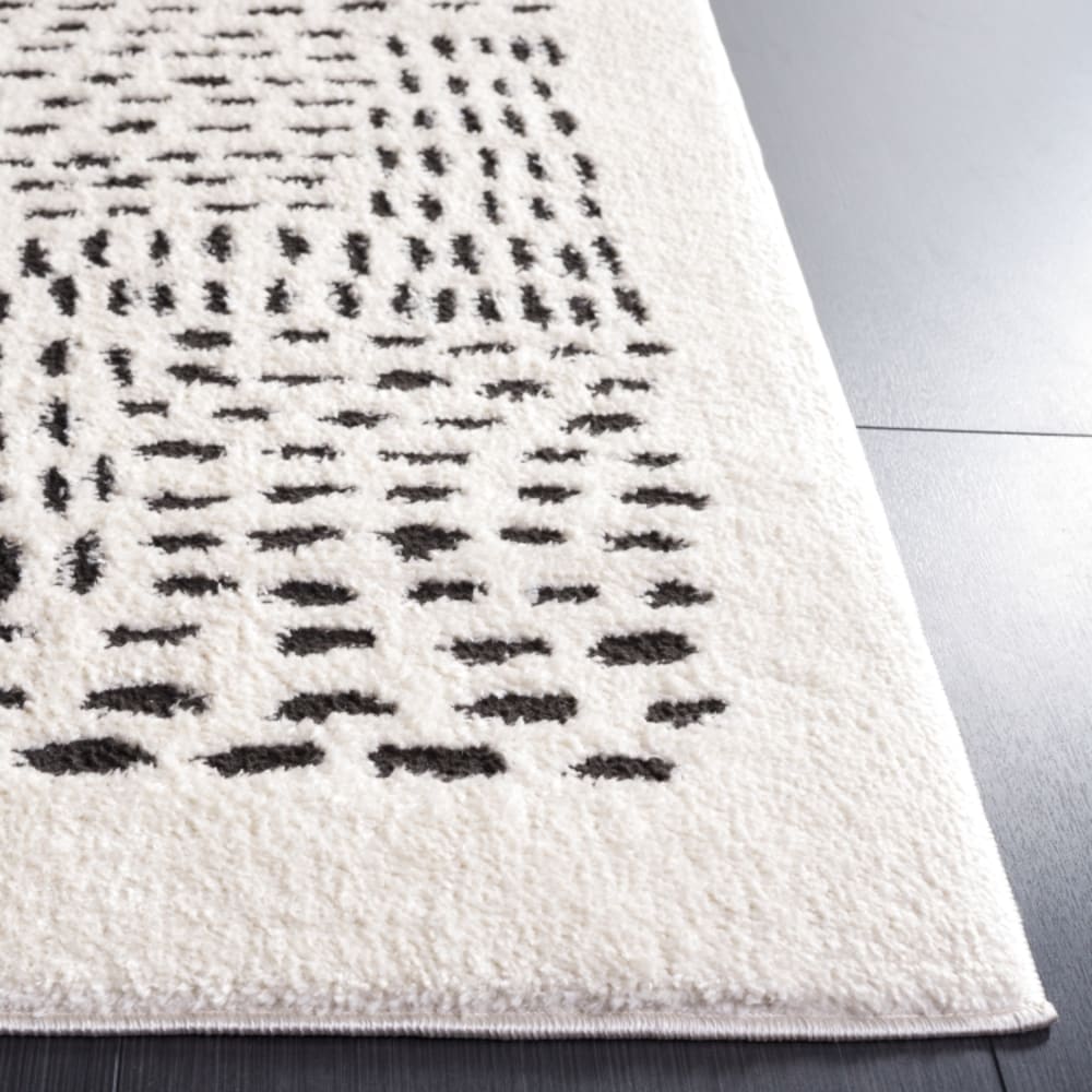 Tapis moderne en polyester blanc/noir, 152 x 244 cm — vue 4