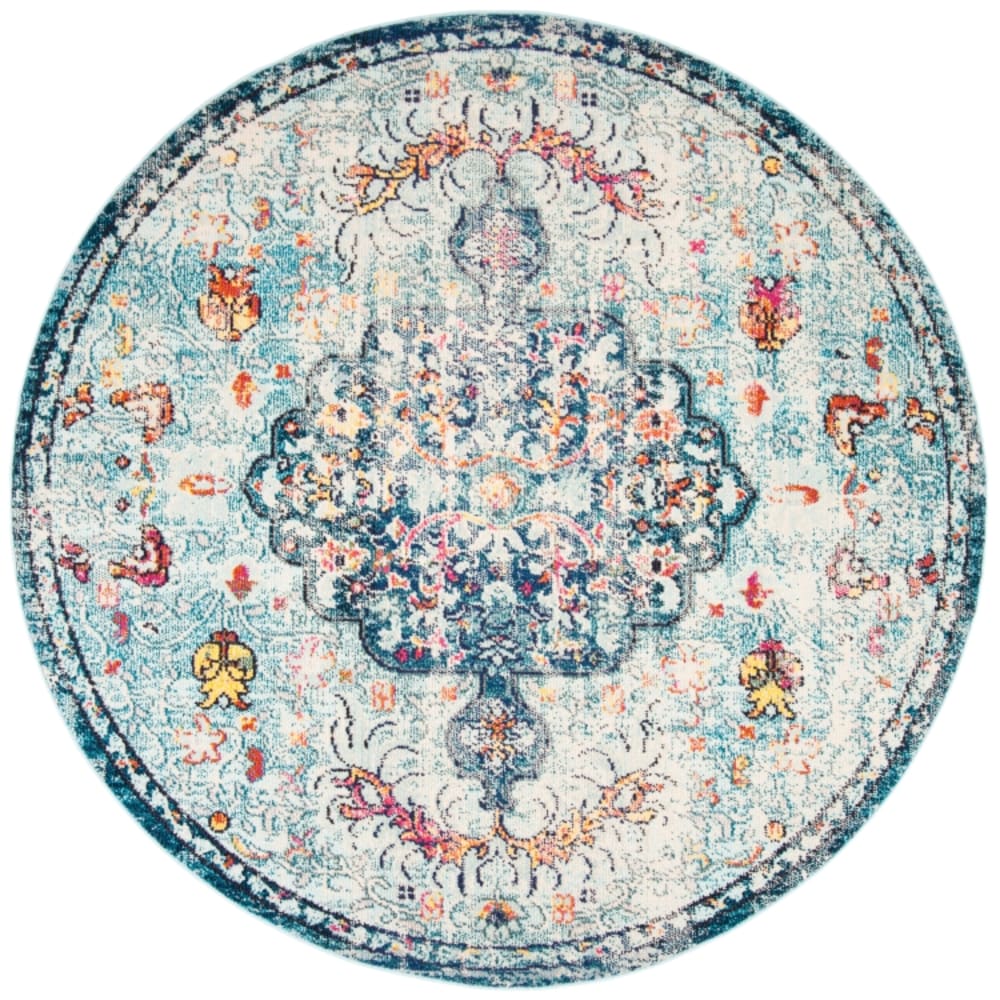 Übergangsphase Polypropylen-Teppich in Blau, 122 cm - Maisons Du