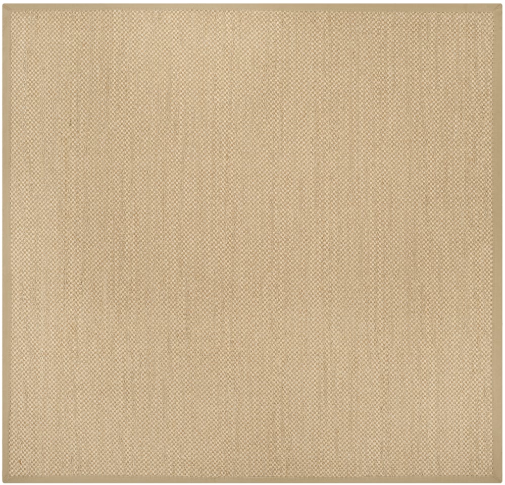 Tapis fibre naturelle en sisal jaune/beige, 183 x 183 cm