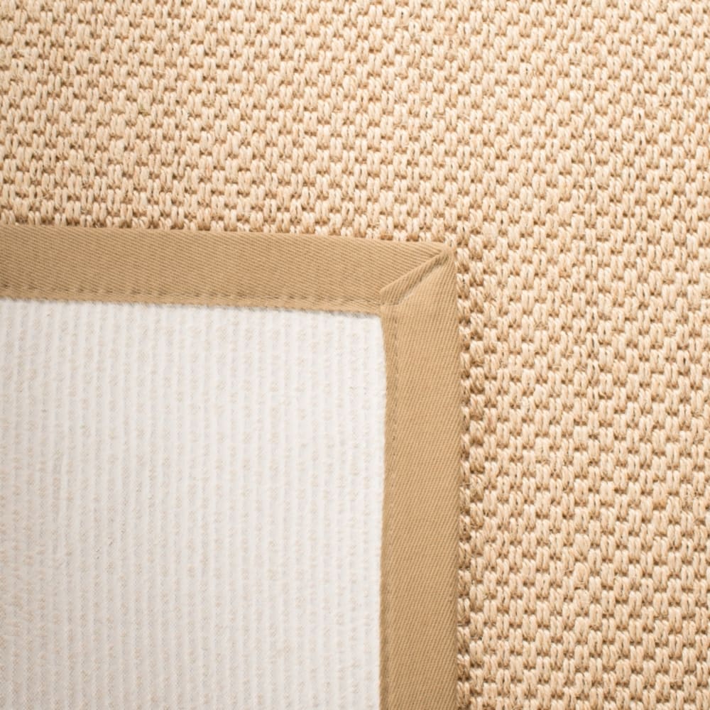 Tapis fibre naturelle en sisal jaune/beige, 183 x 183 cm — vue 3