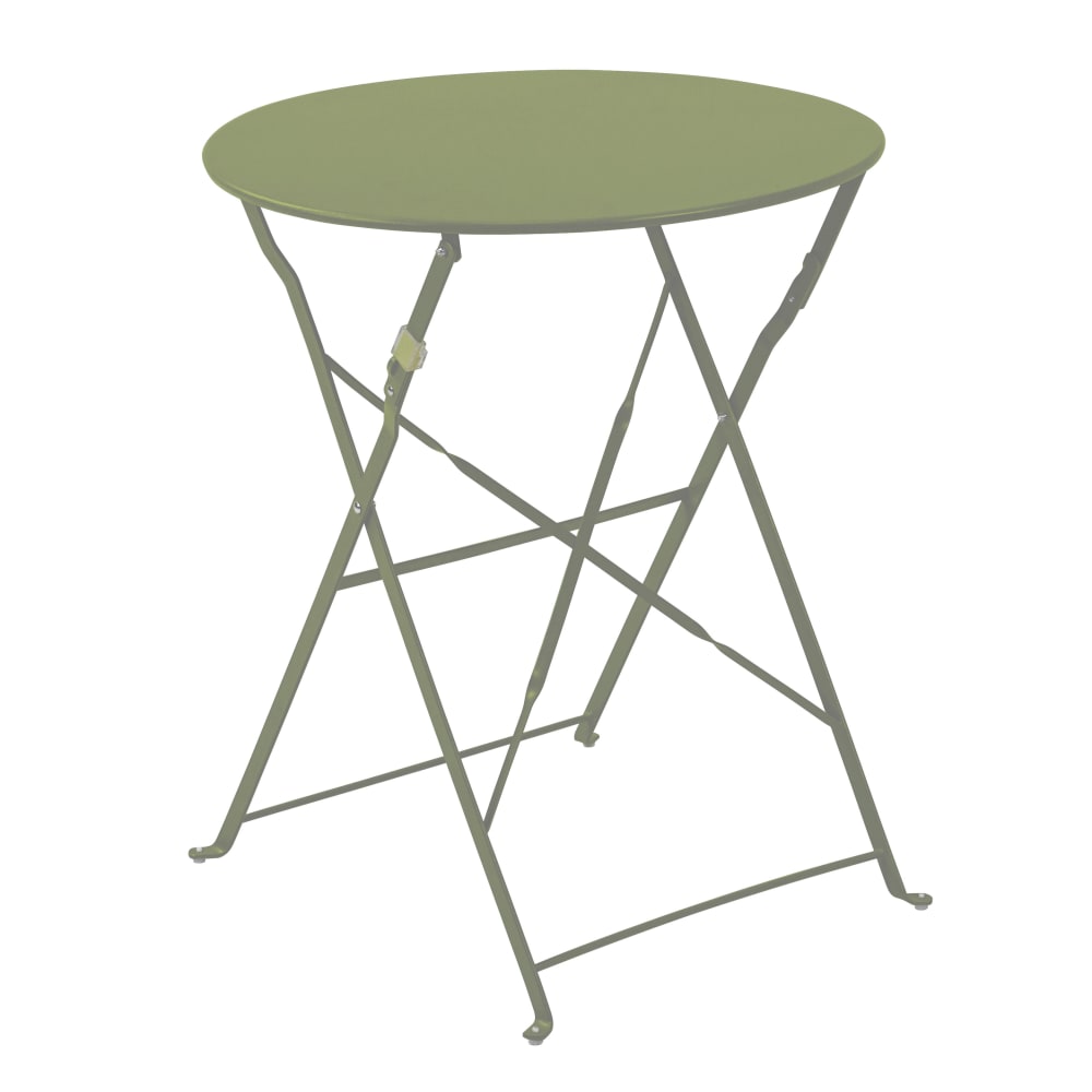 Table de terrasse ronde pliante et 2 chaises pliantes vert tilleul - Maisons du Monde