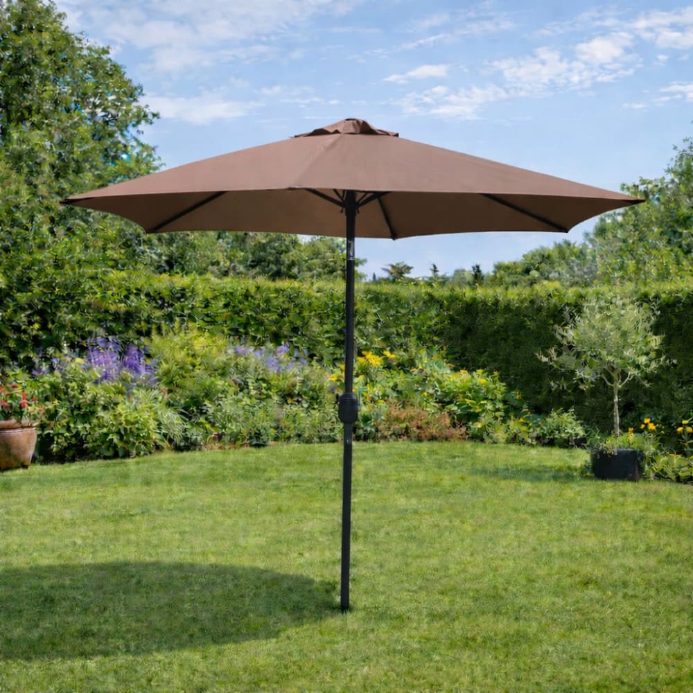 Parasol marron rond 2,5 x 2,5 m - Maisons du Monde
