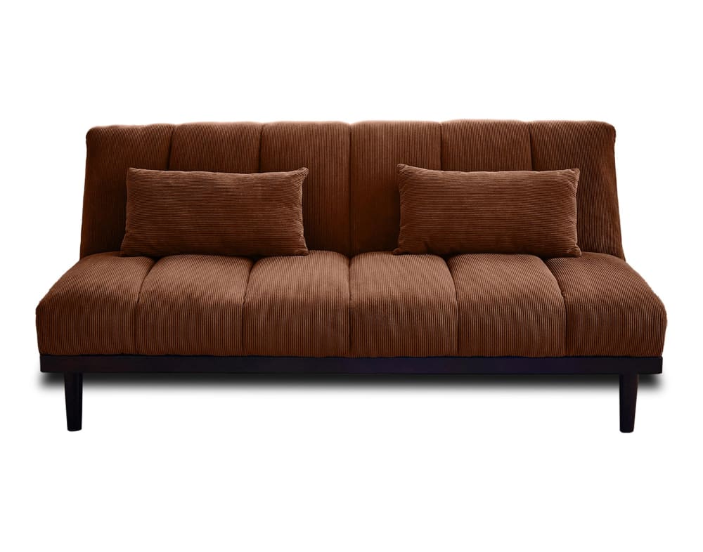 Canapé convertible clic clac 2 places velours côtelé terracotta - Maisons du Monde