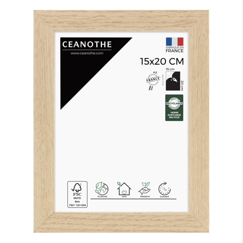 Cadre photo chêne 15x20 cm chêne
