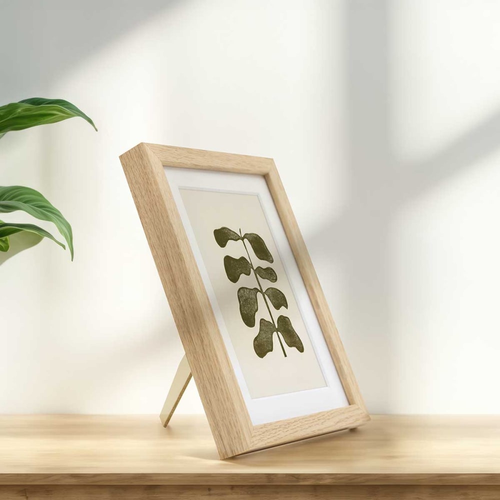 Cadre photo chêne avec passe-partout 13x18 cm chêne — vue 3