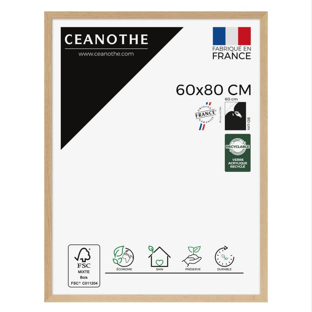 Cadre photo chêne 60x80 cm chêne