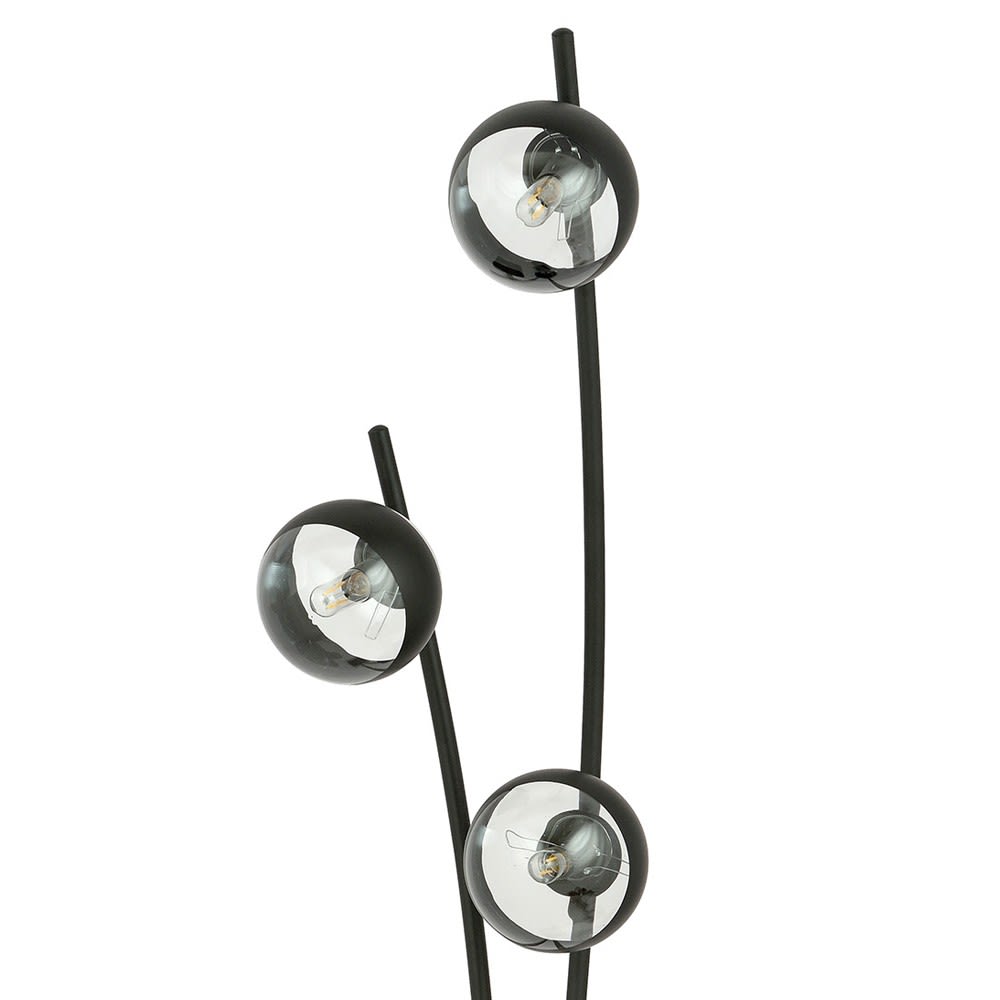 Lampadaire de style moderne avec 3 sphères transparentes — vue 3