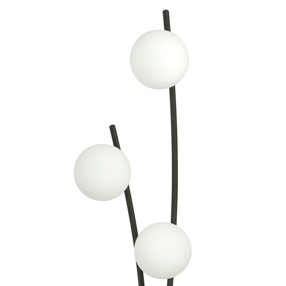 Lampadaire de style moderne avec 3 sphères blanches - Maisons du Monde