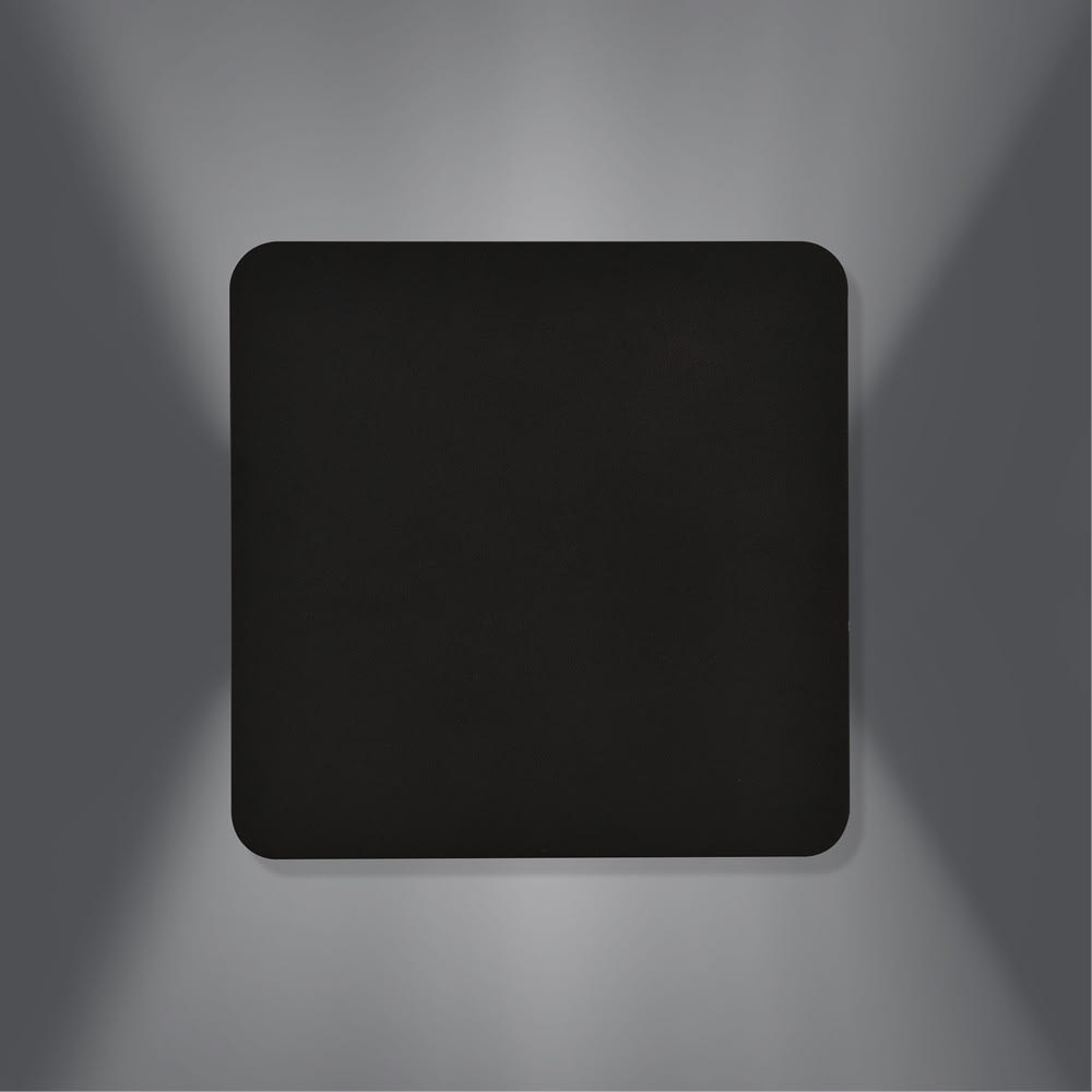 Applique murale minimaliste avec structure carrée en métal noir - Maisons du Monde