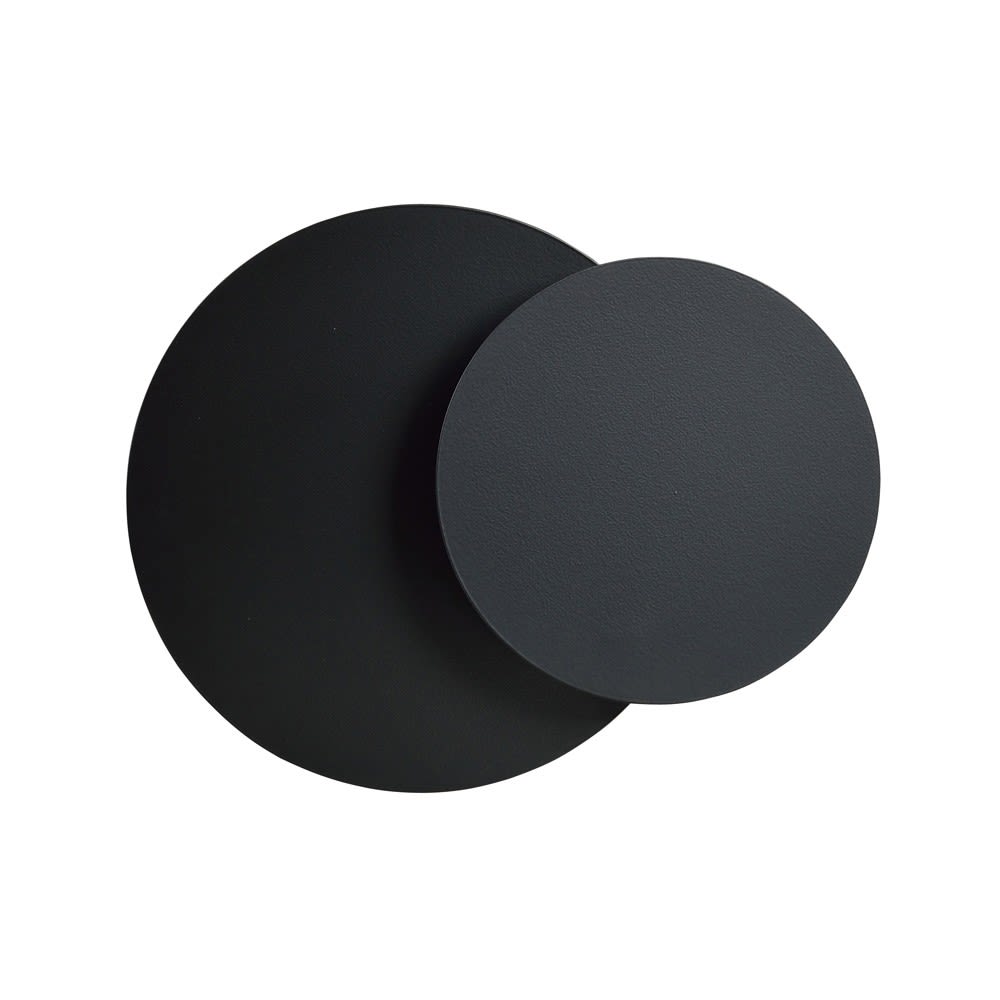 Wonderlamp Nordischer Wandleuchter mit 2 schwarzen runden Teilen style modern - Metall