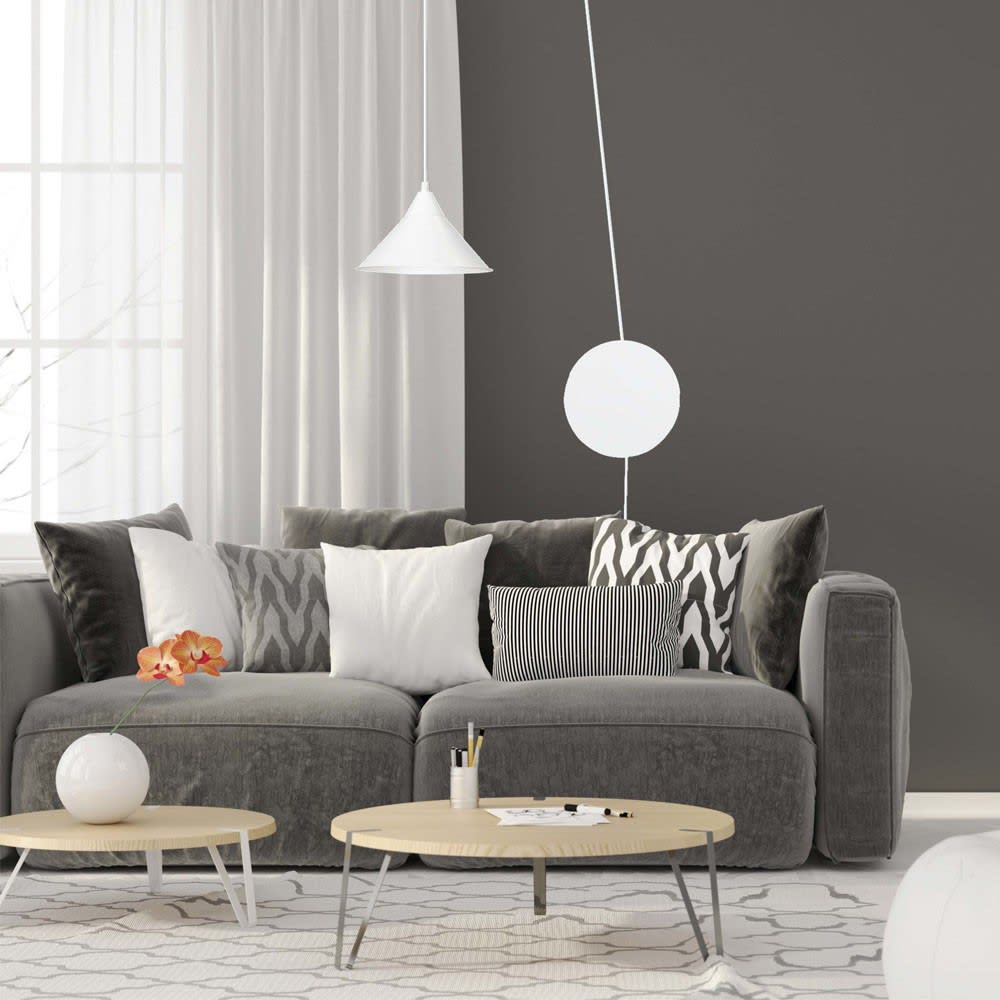 Applique réglable avec câble de 5m et abat-jour métallique blanc - Maisons du Monde