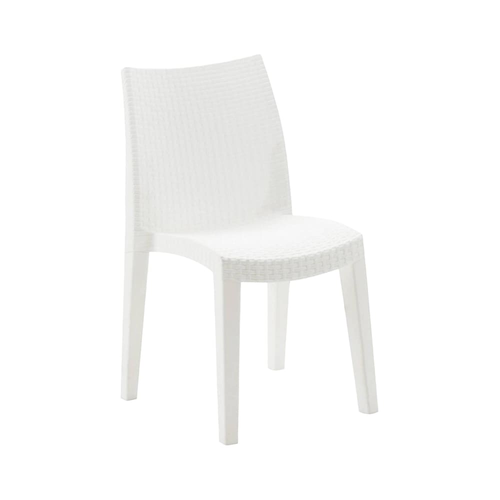Chaise d'extérieur blanc 48x55 cm