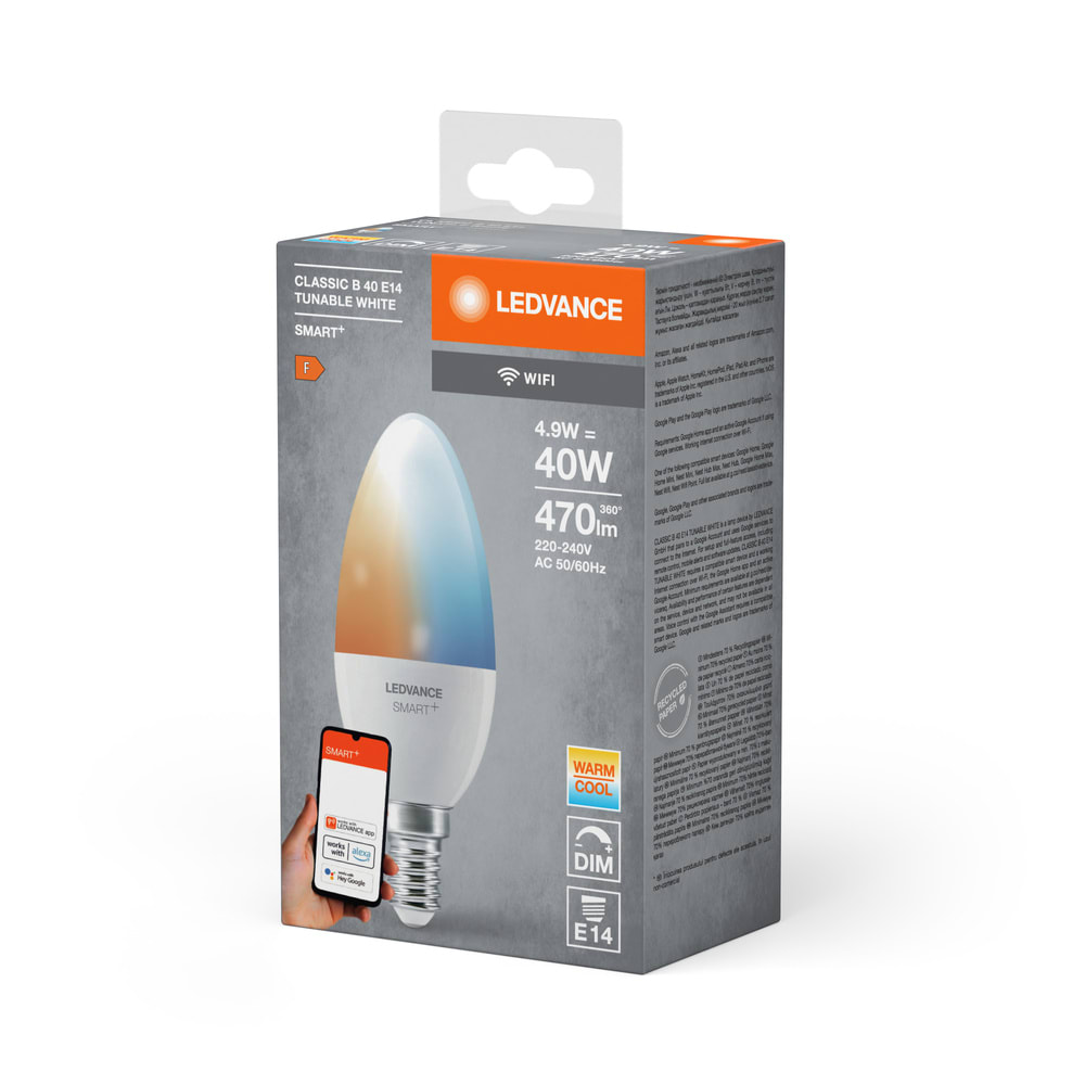 Ampoule intelligente en verre transparent, 6cm — vue 3