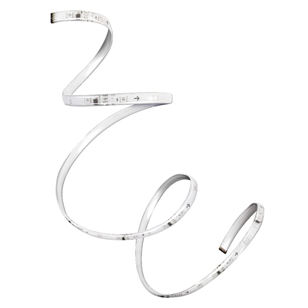 Ruban LED audio en PVC blanc, longueur de 5m