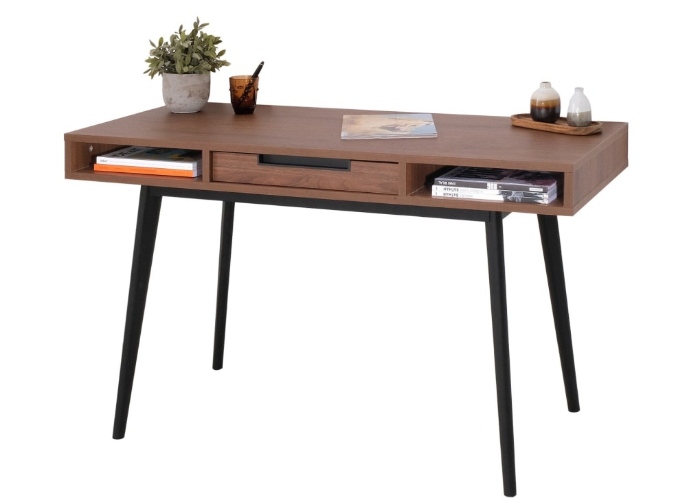 Bureau en bois 1 tiroir - noyer