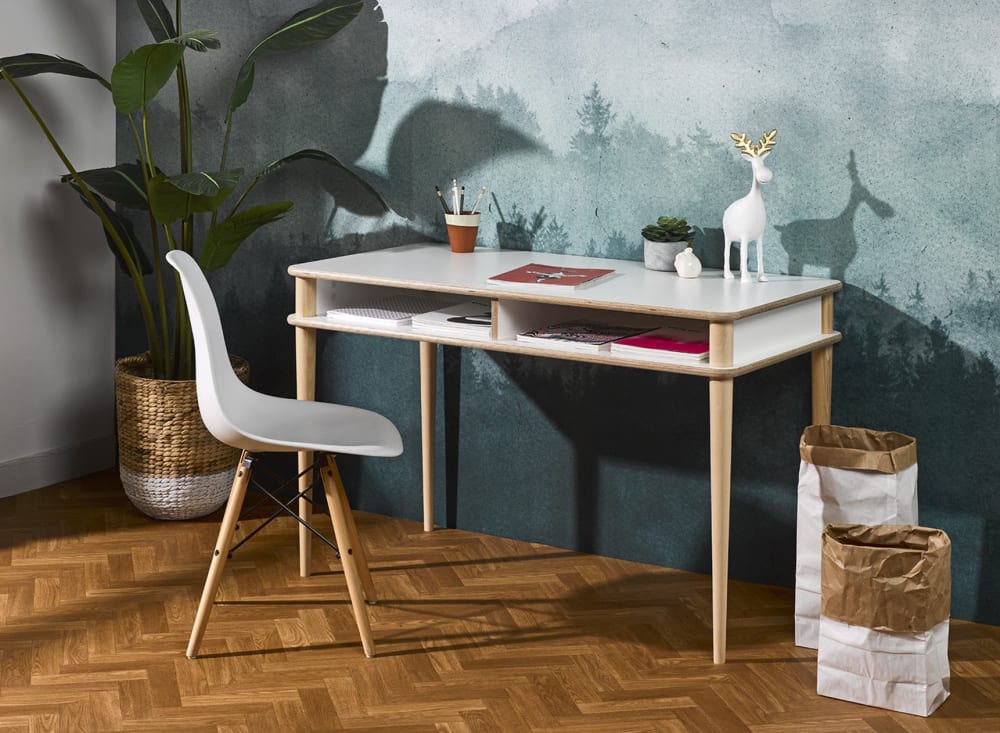 Bureau à casier en Bois Blanc - Maisons du Monde