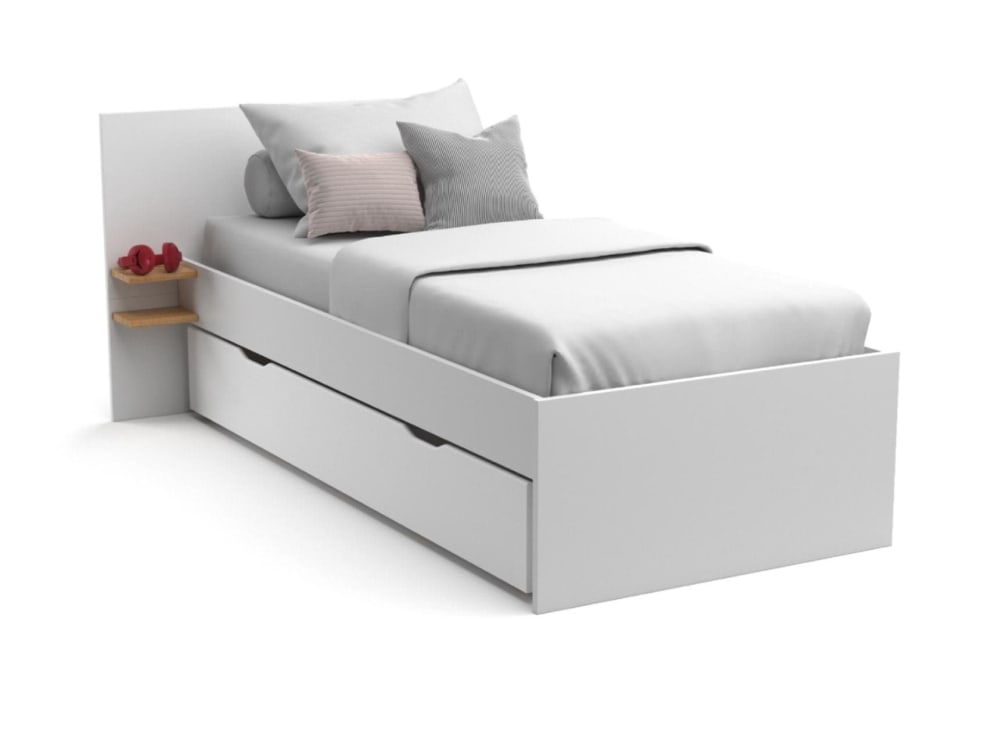 Lit gigogne 90x190 Blanc