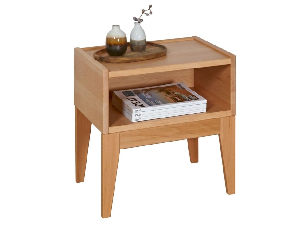 Table de chevet en bois massif Hêtre