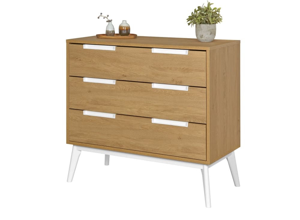 Commode 3 tiroirs Blanc