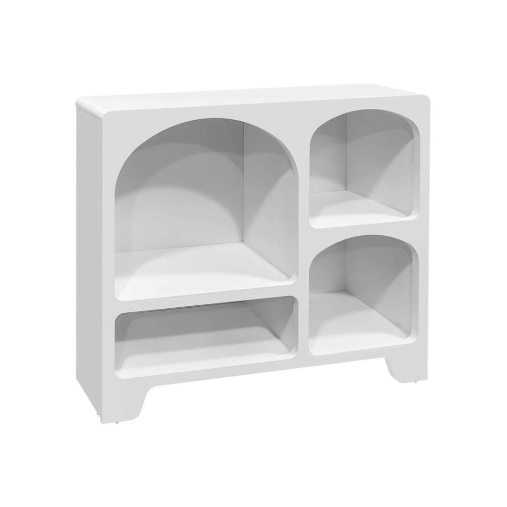 Buffet organique mdf 4 compartiments blanc 90cm