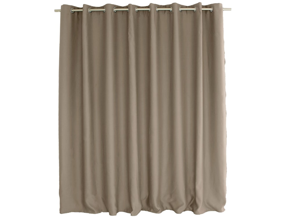 Rideau uni occultant taupe avec œillets 300 x 240 cm — vue 3