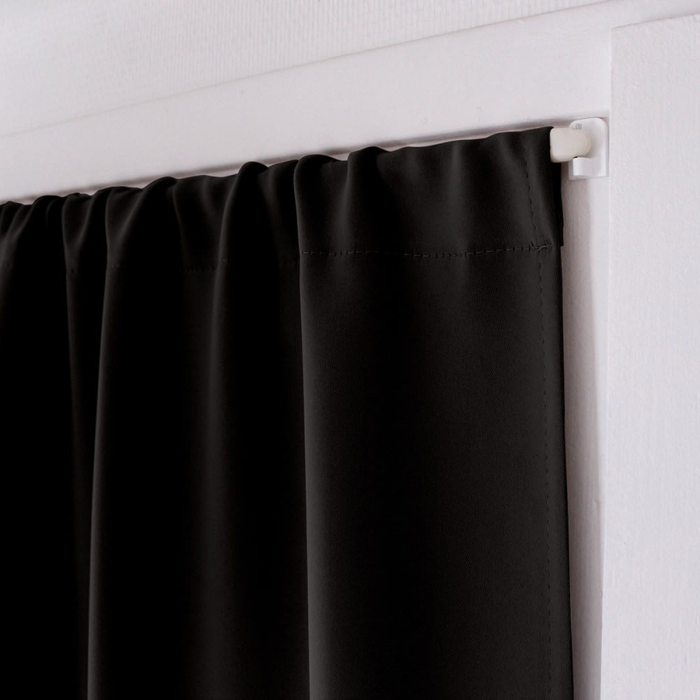 Rideau de porte occultant 90x210 cm coloris noir — vue 3