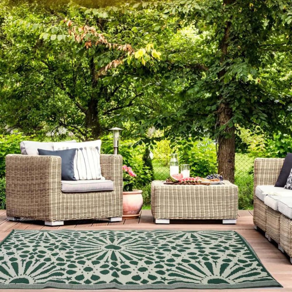 Tapis intérieur et extérieur en polypropylène 120x180 cm vert - Maisons du Monde