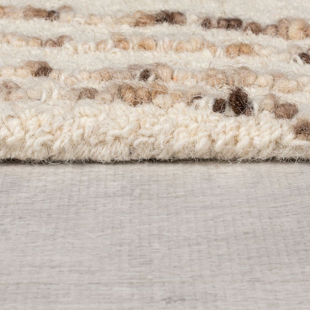 Tapis de salon en laine marron 120x170 cm — vue 4