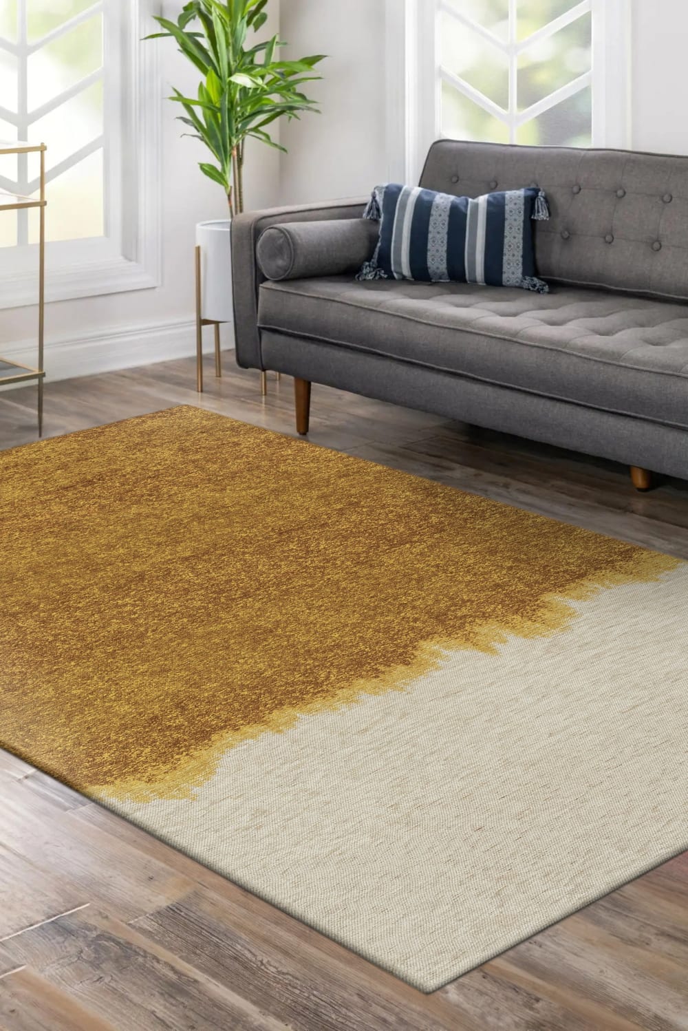 Novatrend Wohnzimmer- und Schlafzimmerteppich modern flachgewebt BURST style modern Braun Öko-Tex Zertifikat Pes - Polyester