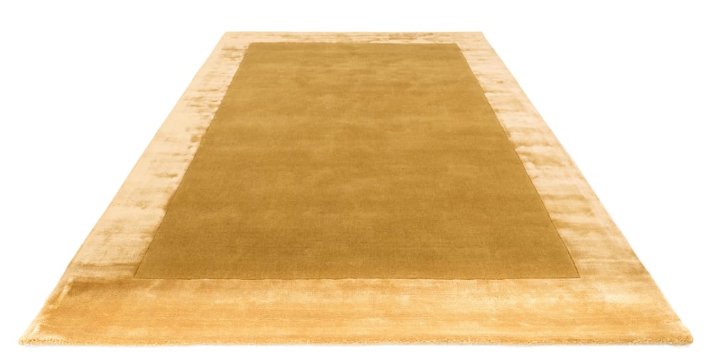 Novatrend Moderner handgefertigter Teppich aus Maine silberfarbe 200x290 cm Gelb Wolle