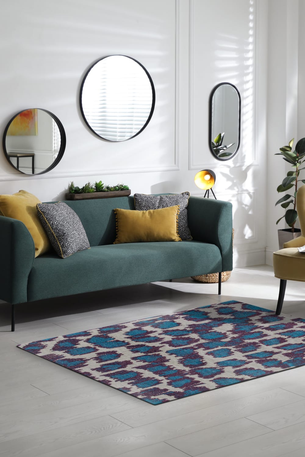 Novatrend Wohnzimmer- und Schlafzimmerteppich modern flachgewebt TAKI style modern Grün Öko-Tex Zertifikat Pes - Polyester