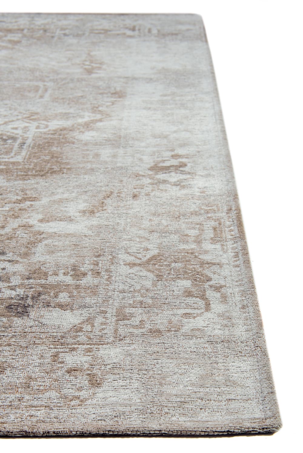 Tapis salon et chambre tissé plat 080x150 cm gris — vue 3