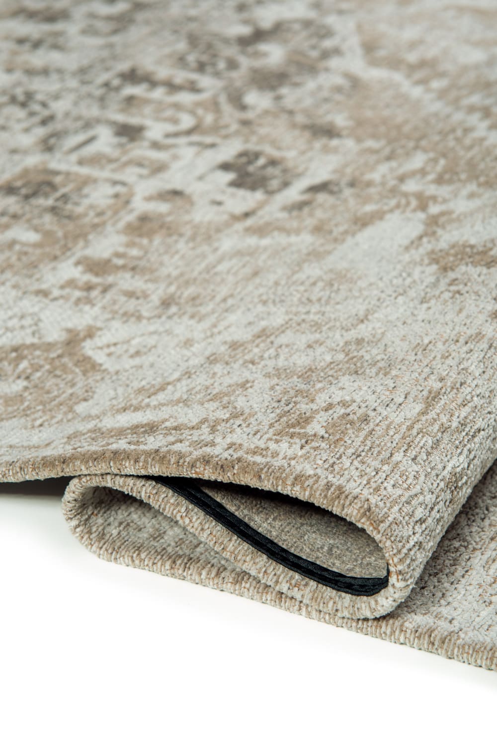 Tapis salon et chambre tissé plat 080x150 cm gris — vue 4