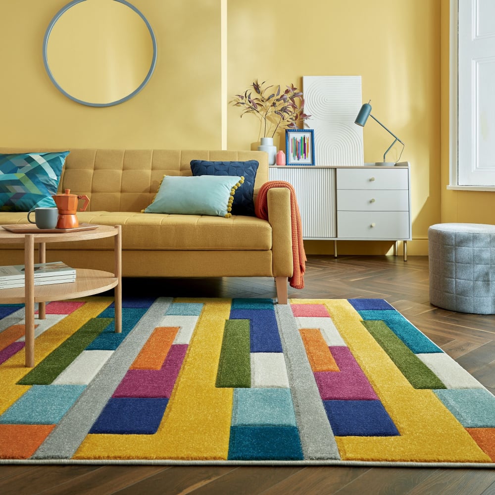 Novatrend Design Wohnzimmerteppich mehrfarbig 160x230 cm - Pvc - Polyvinlychlorid