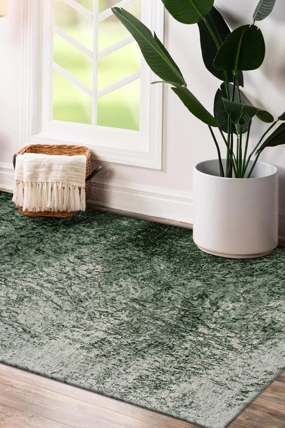 Novatrend Wohnzimmer- und Schlafzimmerteppich modern flachgewebt STEW style modern Grün Öko-Tex Zertifikat Pes - Polyester