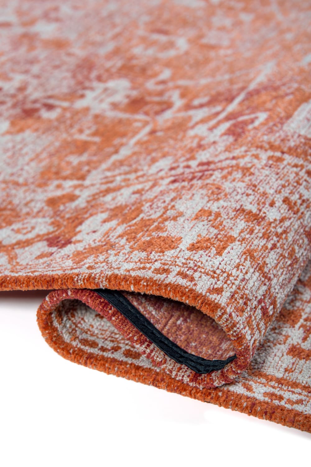 Tapis salon et chambre tissé plat 080x150 cm rouge — vue 4