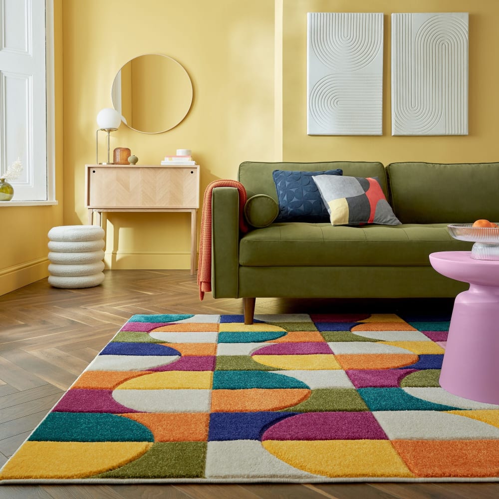 Novatrend Design Wohnzimmerteppich mehrfarbig 160x230 cm - Pvc - Polyvinlychlorid