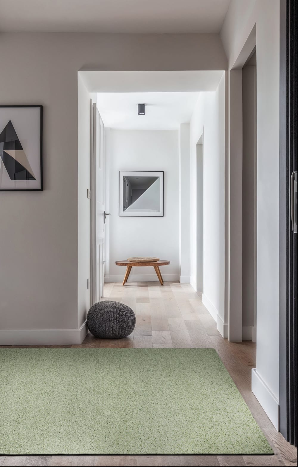 Novatrend Wohnzimmer- und Schlafzimmerteppich flachgewebt SMOG style modern Grün Öko-Tex Zertifikat Pes - Polyester
