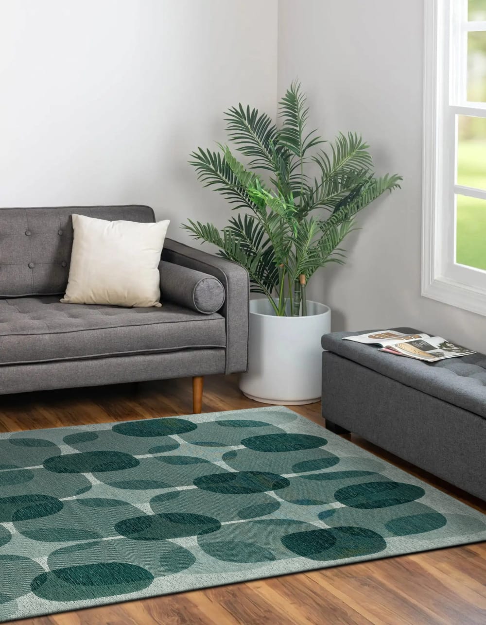 Novatrend Wohnzimmer- und Schlafzimmerteppich modern flachgewebt BLACK SPICE style modern Blau Öko-Tex Zertifikat Pes - Polyester
