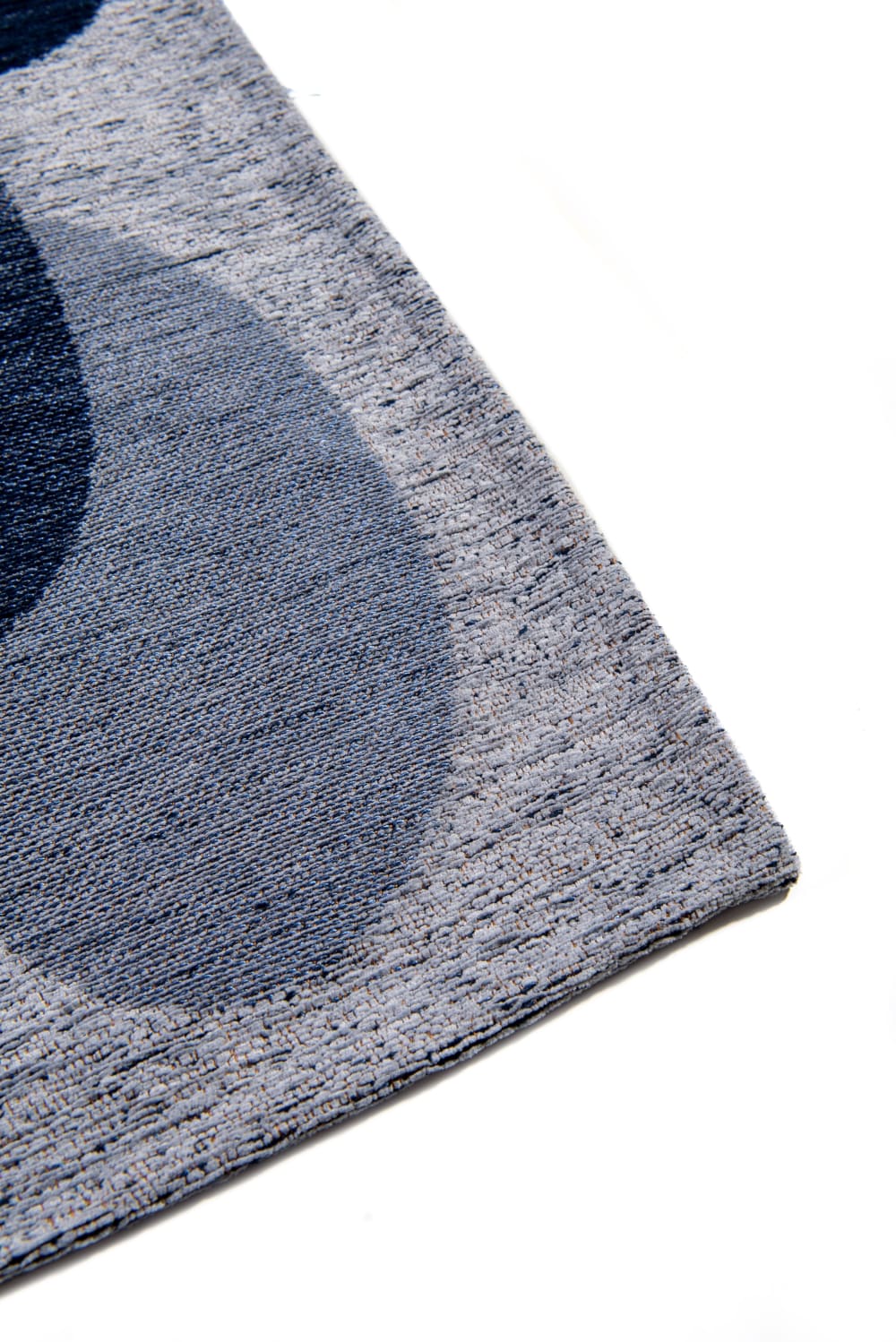 Tapis salon et chambre tissé plat 080x150 cm bleu — vue 4