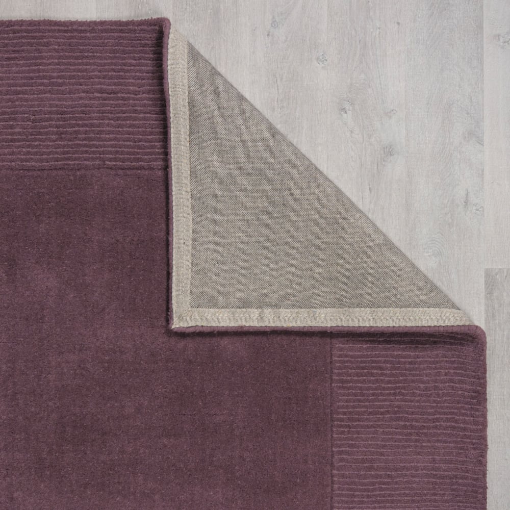 Tapis de salon uni en laine violet 120x170 cm — vue 4