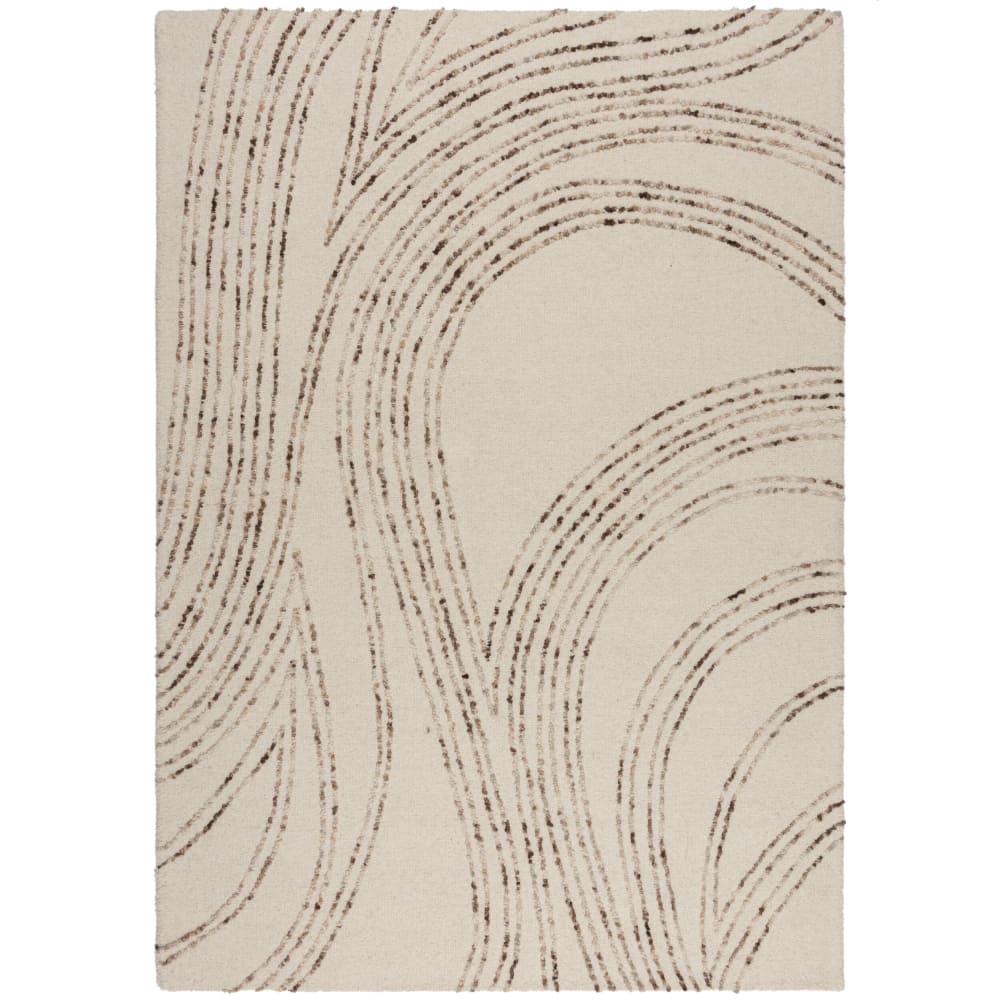 tapis de salon en laine - marron 160x230