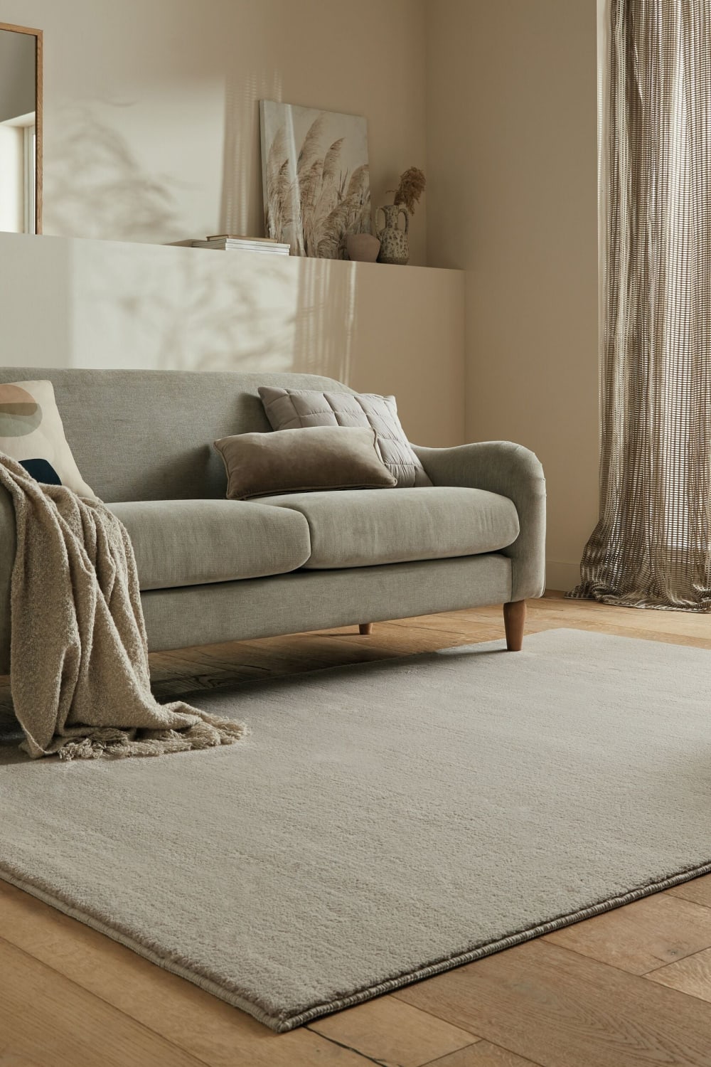 Tapis de salon doux beige 120x170 cm — vue 4