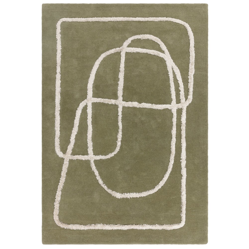 tapis de salon moderne - vert