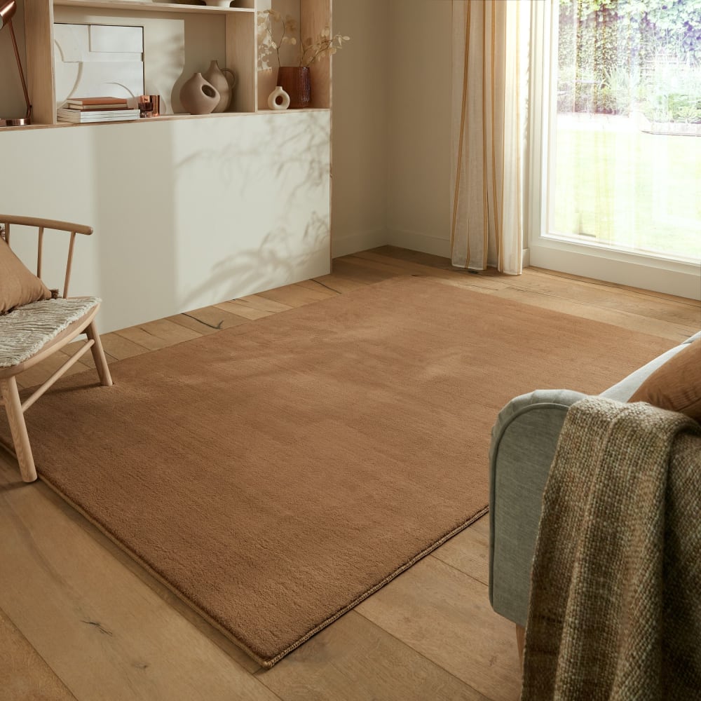 Tapis de salon doux orange 120x170 cm — vue 3