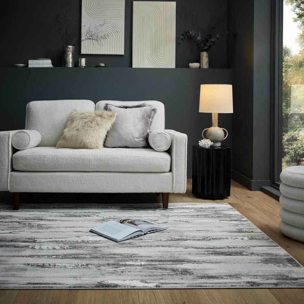 Tapis de salon moderne gris 120x170 cm — vue 3