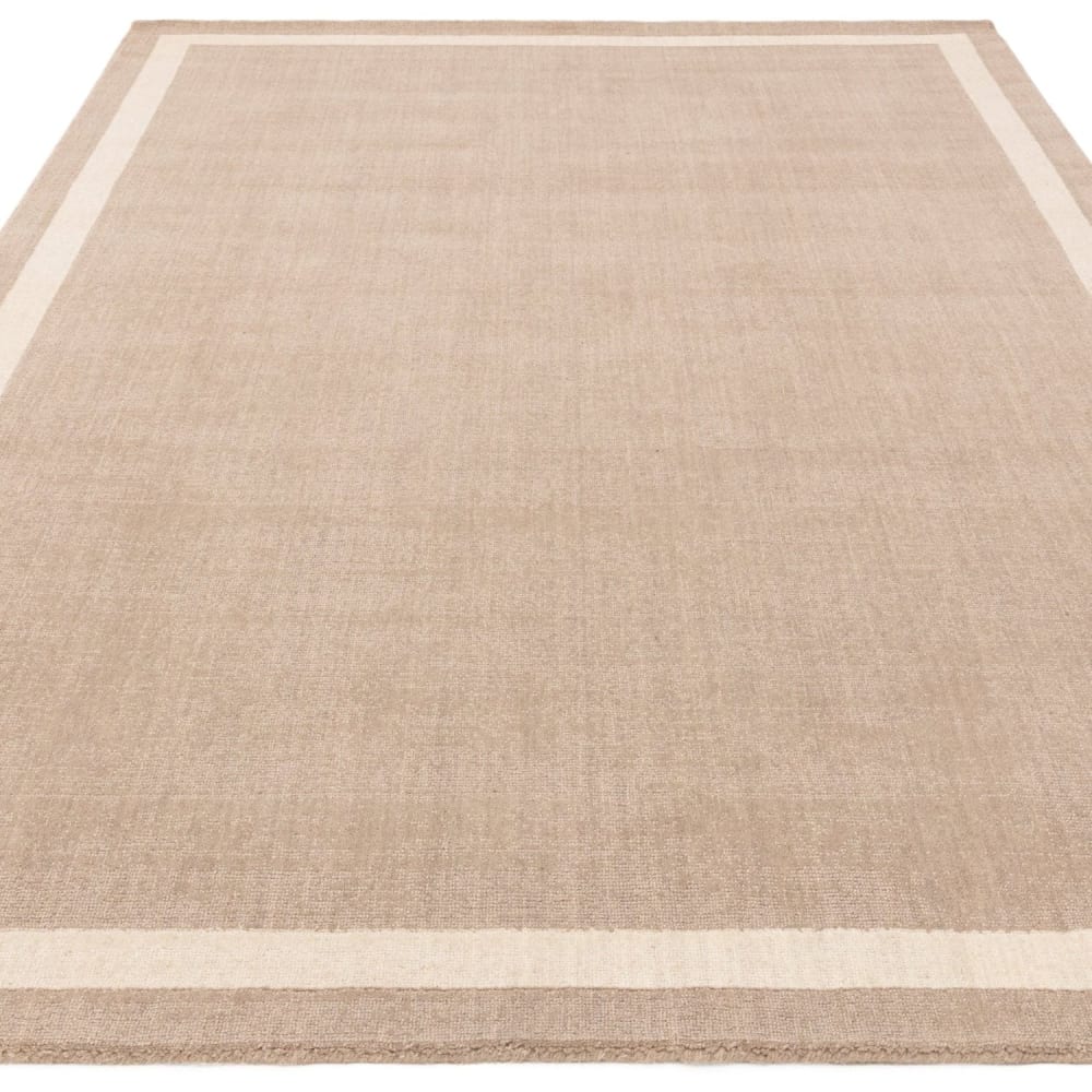 Tapis de salon moderne en laine beige 120x170 cm - Maisons du Monde