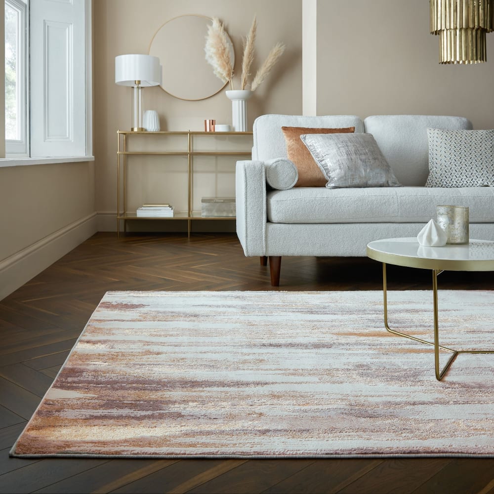 Tapis de salon moderne orange 120x170 cm — vue 3